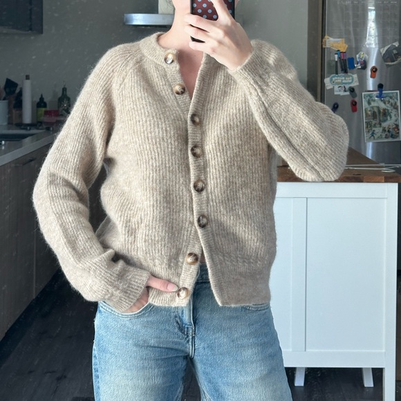 Sezane Beige Cardigan - Picture 2 of 6